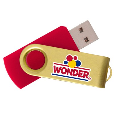 iClick® 3.0 Gold Swivel USB Flash Drive 16GB