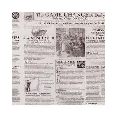 Stock Newspaper Pattern Basket Liners & Food Wraps (12" x 12")